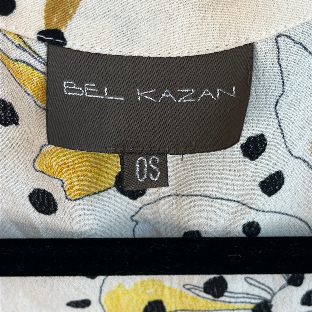 Anthropologie x Bel Kazan Yellow Handprinted Floral Sadie Duster Kimono NWOT - Picture 3 of 10